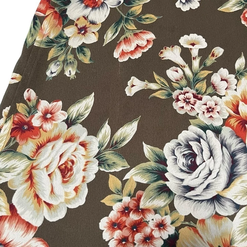 The Limited Floral Roses Fall Color Chiffon Skirt Size 4